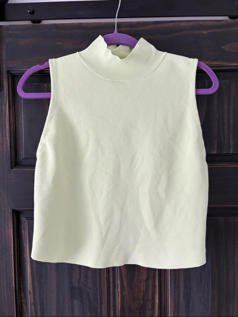 House of Harlow Sleeveless Mock Neck Knit Top in green